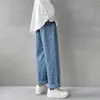 Męskie dżinsy amerykańskie retro jacquard dżinsy mężczyźni Autum Summer Street Ruffian przystojny luźne spodnie Prosty Drop Vintage Denim w trudnej sytuacji 230313