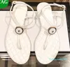 2023 Designer cnel women Sandals Lambskin Quilted Flat Thong white black pink luxury WomenS Outdoor Summer Flip Flops slippers EUR 34-40