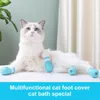 Cat Costumes Anti-Scratch Feet Covers Adjustable Prickly Anti-Off Shoes For Silicone Protector Boots Bathing Shaving