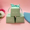 Gift Wrap 100pcs European Starry Sky Blue Hexagonal Wedding Favors Bomboniera Candy Boxes Party Supplies Box Chocolate