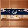 Vorhang im japanischen Stil, horizontale Tür, Küchentrennwand, Sushi-Küche, Kopfdekoration, kurz