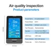 TUYA WIFI Gasdetektor LED Display Air Quality Monitor PM2.5 PM1.0 PM10 HCHO TVOC CO2 Temperaturfuktighetsmätare