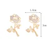 Hoop Earrings Modern French Romantic Female Hollow Out Rose Flower Fashion Necklace Exquisite Temperament Light Luxury Jewelry Suit
