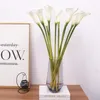 زهور زخرفية 63 سم تصنيع PU Real Touch Calla Lily Boudquet Decor Decor