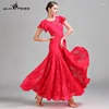 Stage Wear Ballroom Dance Women Modern Costumes Girl's Waltz Tango Performance Uniforms Social Full-skirt Lace Dress S9012