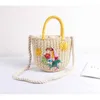 Handmade Straw Bag Women's One-shoulder Portable Large-capacity Embroidered Woven Bag Sen Women's 2018 Holiday Beach Bag 230313