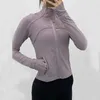 Lu Lu Lemons Outfits Long Yoga Sleeve Croped Sports Jacket Women Zip Fiess Winter Warm Gym Top ActiveWear Running Coats Workout Clothing Woman Woman