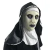 Party Masks Nun Latex Mask med Headscarf Crucifix Terror Face Masks Scary Cosplay Thriller Antifaz Para Fiesta Horror Mascara Cross 230313