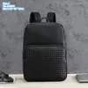 Factory wholesale men shoulder bag 2 styles hand-woven fashion backpack outdoor sports and leisure travel leather backpacks street trend plaid handbag