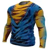 Men's T Shirts Anime Role-playing T-shirt Long-sleeved 3d Cartoon Print Top Compression Tight-fitting Running Fitness Sweatshirt Breathable