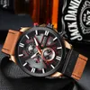 Orologi da polso CURREN Orologio da uomo Top Brand di lusso in pelle luminosa da uomo Casual Sport Moda Cronografo impermeabile Relogio Masculino 230311