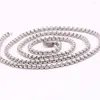 Chains Trendy Distribution 3mm Wide Chain Necklace 316L Stainless Steel Men Wholesale Accessories 60cm