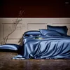 Sängkläder sätter Mulberry Silk Set toppklass Lyx Båda sidor 25 Momme Nature Däcke Cover 4st Ultra Soft Bed Sheet Pillow Case