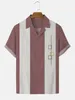 T-shirts pour hommes Stripes Simple Chemises décontractées pour hommes Taille européenne Chemise hawaïenne pour hommes Chemises pour hommes Mode Manches courtes caual Haut respirant 230311