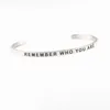 Armreif, 4 mm, inspirierend, individuelle Worte, Buchstaben-Armband, Schmuck kann fallen YP7929