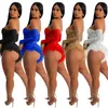 Dames Jumpsuits Rompertjes Latin Dans Jurken Lange mouwen Sexy Jurk Vrouw Nachtclub Rok Shorts 2023 Zomer Kralen Veren Skinny bodysuit