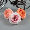 100 st 5cm konstgjorda siden vintage retro rose camellia japonica blommhuvud knopp för diy kläder huvudkläder dekorativt tillbehör bröllopsdekor