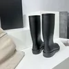 Moda Klasik Kadın Lady Rain Boots Uzun Lüks Boot Yağmurlu Ayakkabı C1329