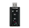 JP209-B CM108 MINI USB 2.0 3D外部7.1チャンネルサウンド仮想12Mbpsオーディオサウンドカードアダプター高品質