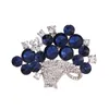 Brooches Pins Red/Blue Crystal Flower Basket Brooch For Women Costume Jewelry Suit Fine Gift Broche 2023