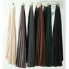 Skirts 2023 Autumn Winter Women Fashion Solid Color Pleated Female High Waist Wool Ladies Midi Long Woolen N93