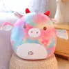 Sevimli Yastık 35cm Unicorn Dinozor Pig İnek Peluş Dolgulu Ofis Nap Yastığı Yastık Çocuk Oyuncak