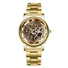 Polshorloges mode zilveren gouden luxe holle staal horloges zakelijke polshorloge klok retro ultra dunne horloge mannen montre pour homme #n03