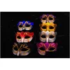 Party Mask With Gold Glitter Venetian Unisex Sparkle Masquerade Mardi Gras Drop Delivery Wedding Events Supplies Dhaji