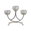Ljushållare 95 nordisk stil kristallhållare 3 koppar metall ljusstak stativ för bröllop födelsedag matbord dekoration