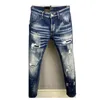 DSQ PHANTOM TURTLE Jeans da uomo Classic Fashion Jeans da uomo Hip Hop Rock Moto Mens Design casual Jeans strappati Distressed Skinny 233l