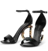 2023 Perfect Brands Keira Women Sandal Shoes Women Golden Baroque Dshaped Heels Gold-plated Carbon Gladiator Sandalias Party Wedding Dress