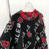 balenciga Truien Designer Hoodies Dames Heren 2024 Trui herfst correcte versie van de nieuwste wollen gebreide gat getailleerde snit T7QG