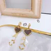 Romantische meisjes ketting oorbellen set parel diamant stalen oorbellen 18k gouden merk meisjes geschenk ketting valentijnsdag sieraden armband brief met doos