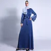 Etnische kleding 2023 Madress Fishtail Drie-laags mouw Bright kralen Big Swing Lange rok Moslimmeisje Abaya Bride Robe Islamitisch