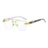 Luxury Designer High Quality Sunglasses 20% Off Square half frame trimming leg wrapped flower decoration 18K Gold trend