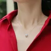 Choker TKJ S925 Real Silver 시니어 목걸이 Moissanite Ten Mile Galaxy Pendant Fashion Clavicle Chain 여성 웨딩 쥬얼리