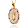 Naszyjniki wiszące moda dziewicza Mary Shell Wykwintny kryształowy naszyjnik na szyja kościół chrześcijański urok biżuterii prezentpendant