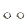 Hoop Earrings Rose Thorn 925 Sterling Silver Circle Round For Women Men Fashion Female Trendy Jewelry Punk Simple