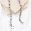 Chains Necklace For Women Stainless Steel Square Shape Link Chain Silver Color Trendy Collars Choker Necklaces Girl Christmas YS39