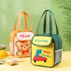 Ensembles de vaisselle Kawaii mignon sacs à déjeuner isolés thermiquement pour les écoliers Kinder garçon filles petit Bento Snack boîte accessoires