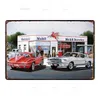 Car Service Tin Sign Vintage Gas Station Metal Plate Painting Motor Oil Retro Iron Picture Wall Decoration For Garage Car Shop Decor Personalized Art Decor 30X20 w01