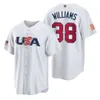 2023 USA World Baseball Classic Jersey WBC 66 Kyle Higashioka 65 Nestor Cortes Jr. 55 Ryan Pressly 52 Daniel Bard 51 David Bednar 50 Adam Wainwright 49 Kendall Graveman