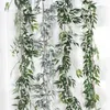 Dekorativa blommor Simulering Korggröna blad Cane Wedding Decoration Willow Plant Rattan Home Garden Vine Fake