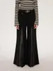 Pantaloni da uomo 2023 Uomo Donna Yamamoto Stile Originale Fresco Patchwork Pelle di Lana Gamba Larga Flare Amanti Costumi Plus Size 27-46