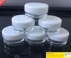 White Top 3G Travel Transparent Round Cream Pot Bottles 3ML Jars Pots Container Clear Plastic Sample Container For Nail Art Storage