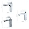 Rubinetti per lavabo da bagno Miscelatore per lavabo verticale e acqua fredda Rubinetto per lavabo moderno cromato Rubinetto monocomando in ottone J18371