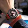 Armbandsur mode kronograf sportklockor för män toppvattentät affärsbricka kvartsklockdatum Relogio Masculino