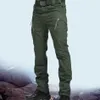 Męskie spodnie Mens Taktyczne spodnie wielokrotne kieszeń elastyczność wojskowa miejskie spodnie Mężczyźni Mężczyźni Slim Fat Cargo Pant 5xl 230311