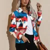 Kvinnors jackor Kvinnor Turtleneck hoodie Långärmad avslappnad geometrisk lös huva fickkardigan tröja Användning Vinter
