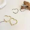 Dangle Earrings EM190 Cute Heart Square Alloy Drop Earring Gift Personality Jewelry Wholesale